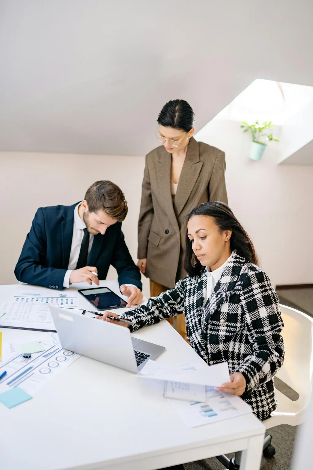 Tax attorney working with a client